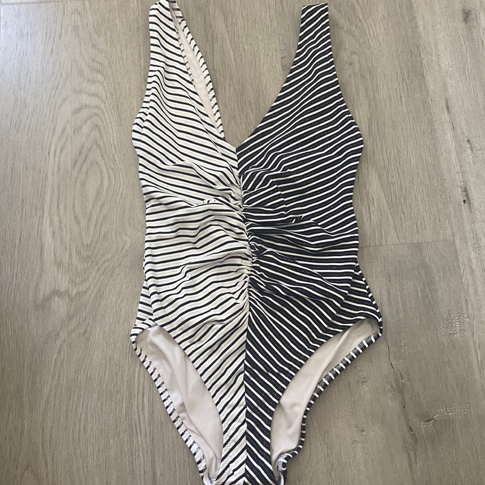 Solid & Striped One Piece Bikini - image 1